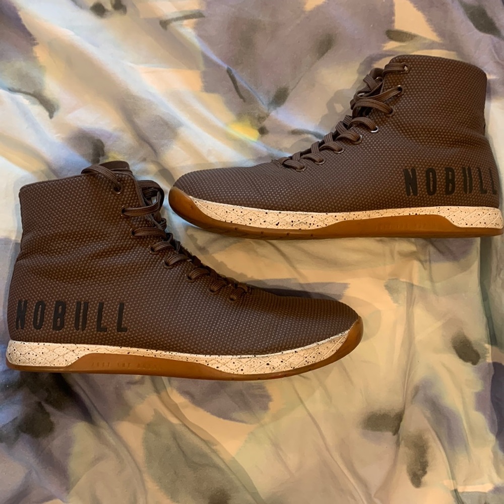 NOBULL HIGH-TOP CHESTNUT TRAINERS